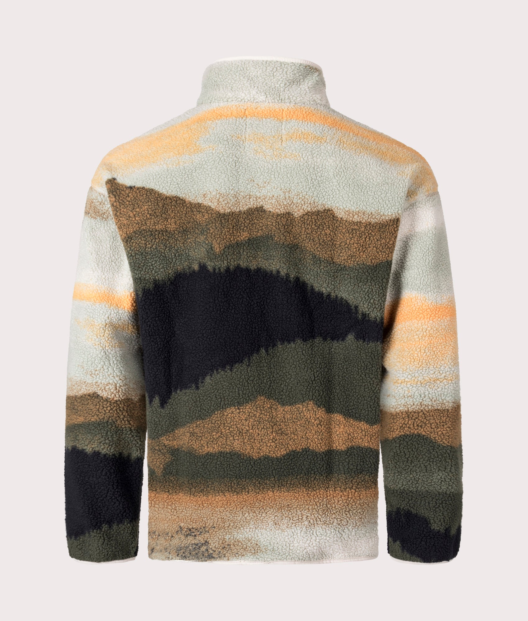 Columbia, Helvetia II Printed Half Snap Fleece, Greenscape Dolo, EQVVS Menswear, back photo shot