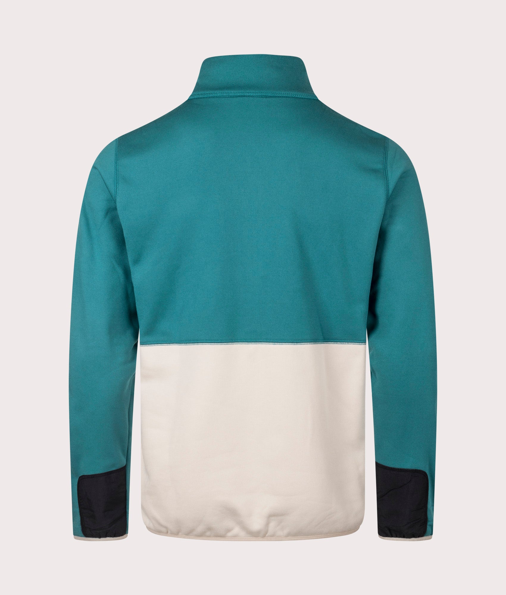 Columbia Hike Quarter Zip II Sweatshirt in River Blue/Dark Stone. Shot at EQVVS. back shot
