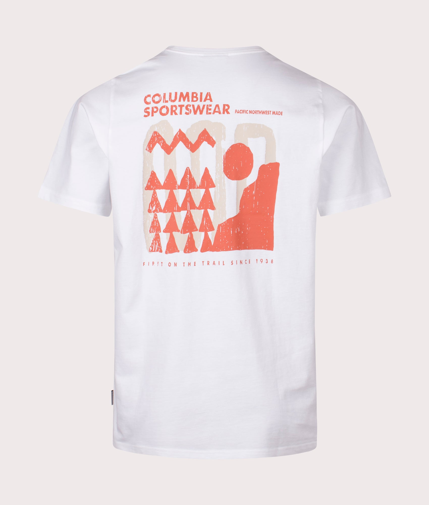 Columbia, Explorers Canyon Back T-Shirt, White/Explore Outdoors, Eqvvs Menswear, back shot angle