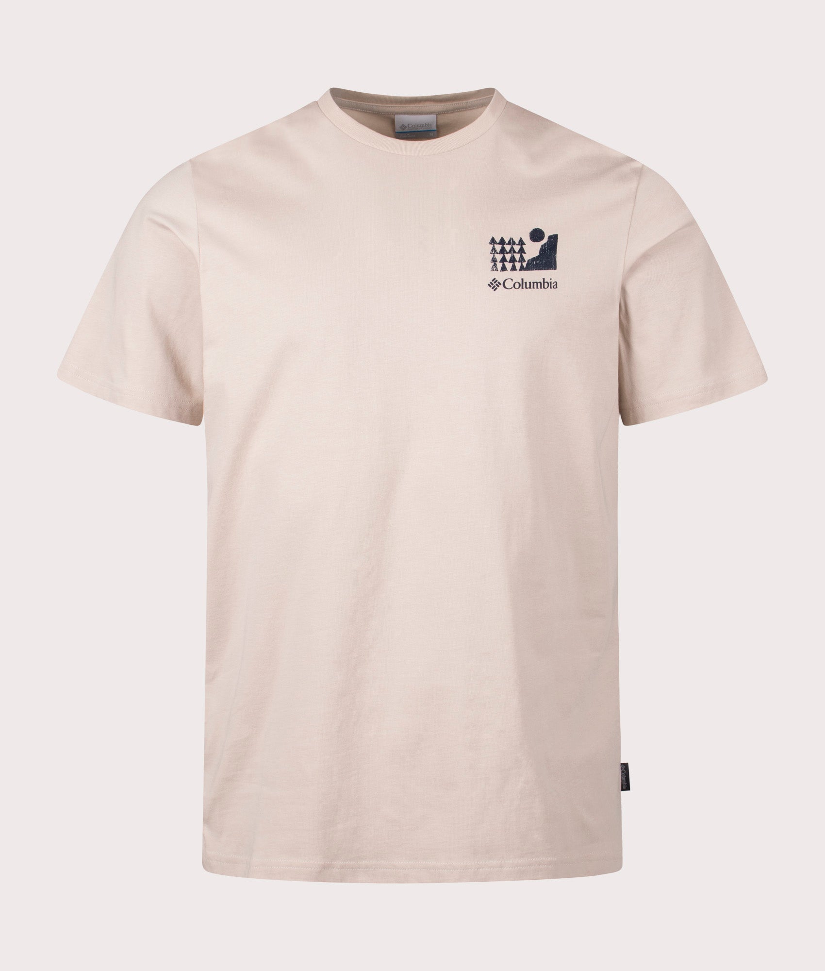 Columbia, Explorers Canyon Back T-Shirt, Dark Stone, Eqvvs Menswear, front shot angle