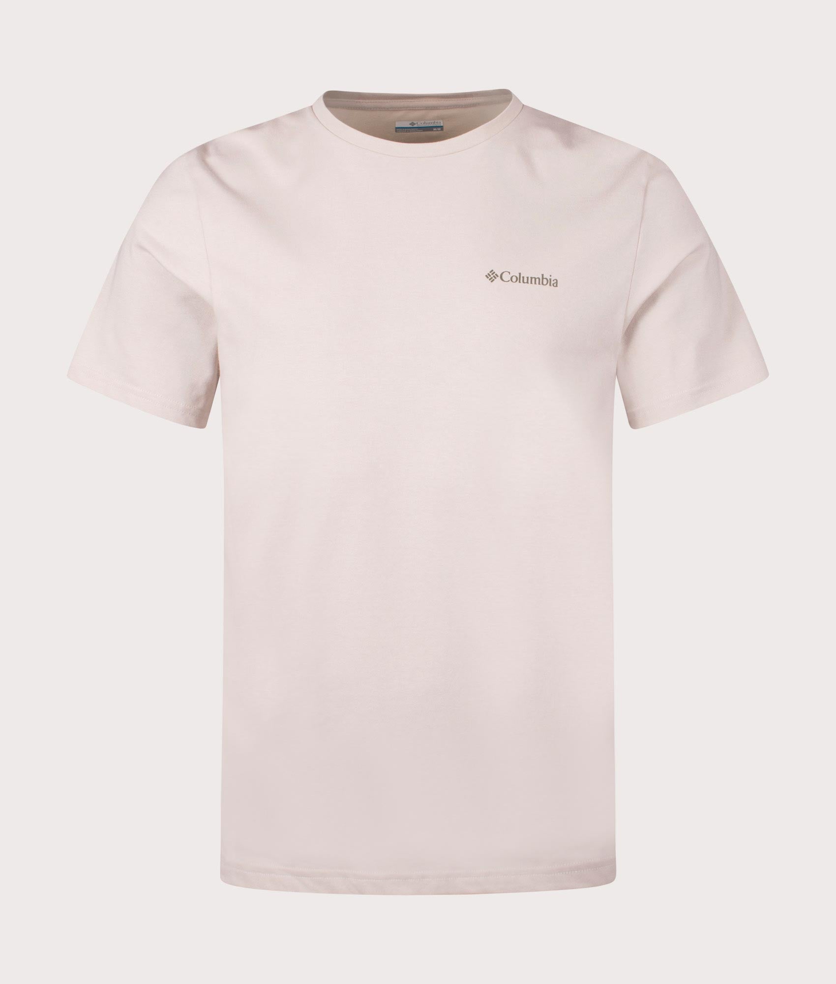 Columbia, Hageman Graphic T-Shirt, Dark Stone, Eqvvs Menswear, front shot angle