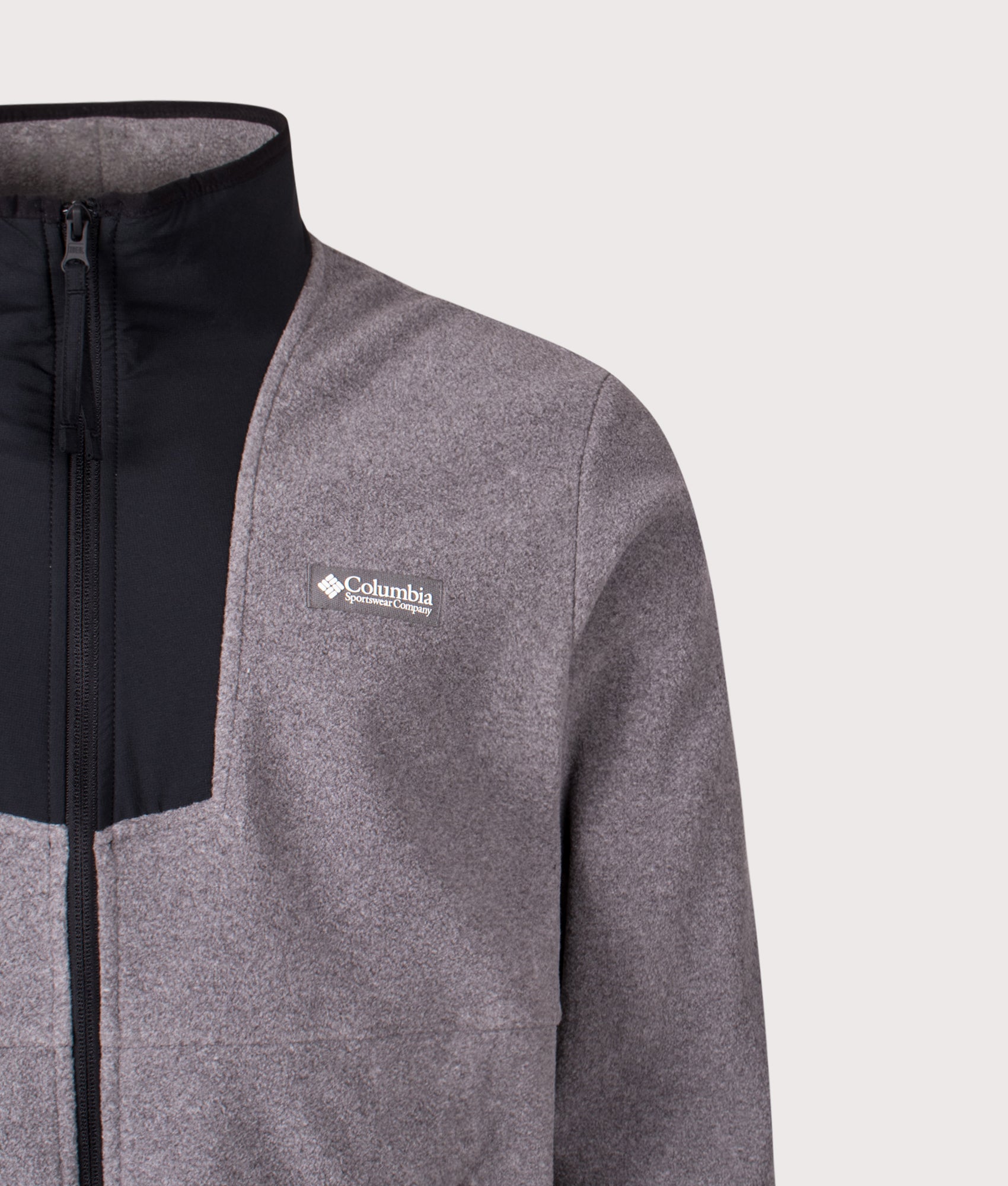  Sequoia Grove Full Zip Sweatshirt in City Grey Heather/Black | Columbia | Shot at EQVVS | Front detail shot 