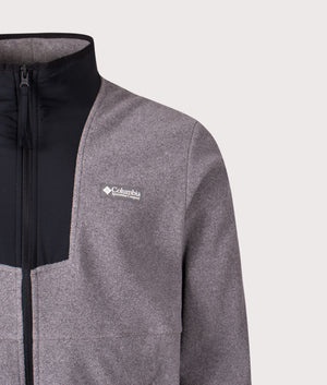  Sequoia Grove Full Zip Sweatshirt in City Grey Heather/Black | Columbia | Shot at EQVVS | Front detail shot 