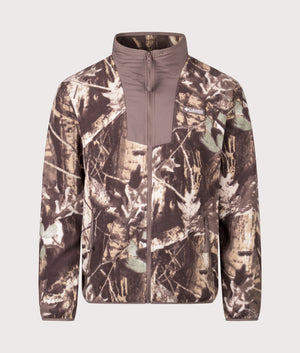 Sequoia Grove Printed Full Zip Sweatshirt in Iron Timberwolf | Columbia | Shot at EQVVS | Front shot  