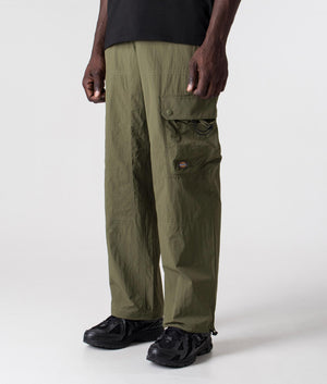 Relaxed-Fit-Jackson-Cargo-Pants-Military-Green-Dickies-EQVVS model angled image