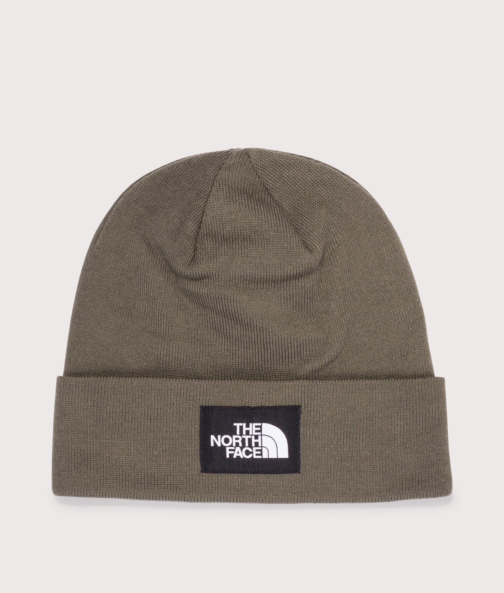 The Dock Worker Recycled Beanie in New Taupe Green. | The North Face | Shot at EQVVS | Front shot