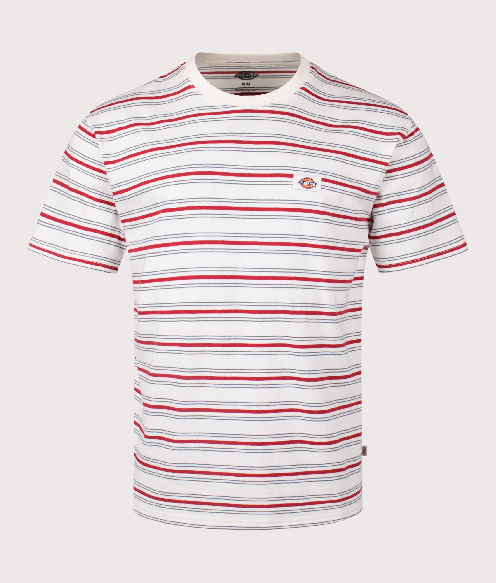 Dickies Lewistown Stripe T-Shirt in Egret. Shot at EQVVS.  Front shot. 