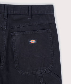 Straight-Fit-Duck-Carpenter-Pants-SW-Black-Dickies-EQVVS flat lay logo image