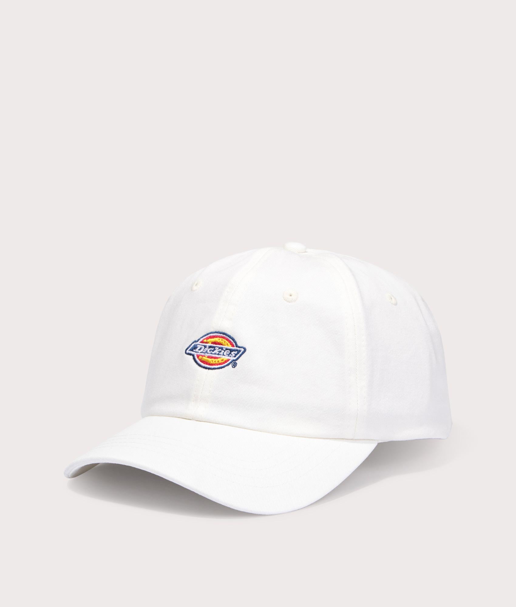 Dickies Hardwick Baseball Cap in Cloud. Front side angle shot at EQVVS. 