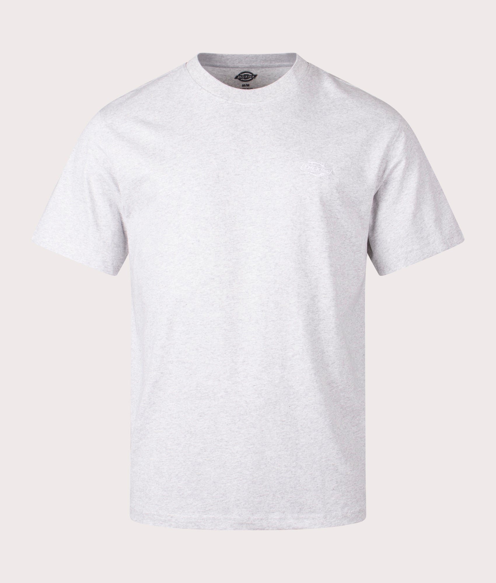 Summerdale T-Shirt in Light Gray by Dickies. EQVVS Front Angle Shot.