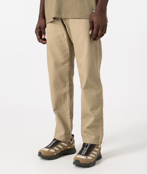 Dickies Duck Carpenter Pants in Stone Washed Desert Sand. Side angle shot at EQVVS.
