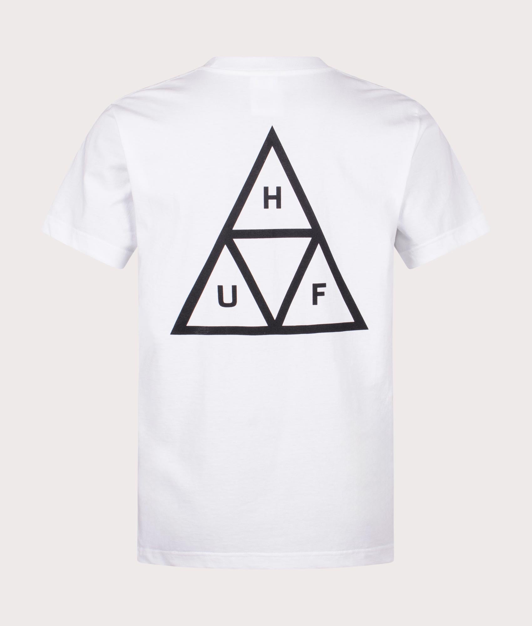 Set Triple Triangle T-Shirt in White by Huf. EQVVS Back Angle Shot.
