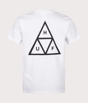 Set Triple Triangle T-Shirt in White by Huf. EQVVS Back Angle Shot.