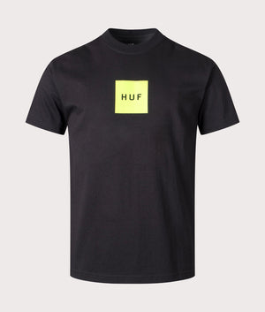 Set Box T-Shirt in Black by Huf. EQVVS Front Angle Shot.