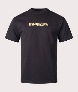 Club House T-Shirt in Black by Huf. EQVVS Front Angle Shot.