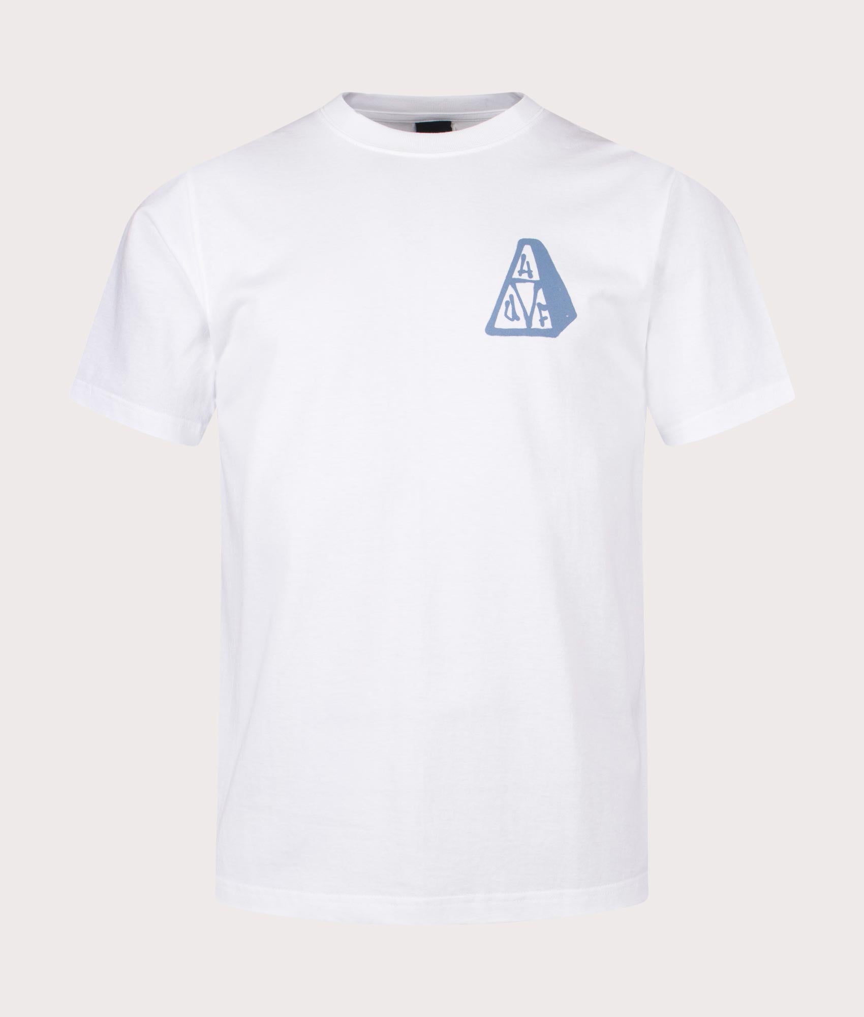 Tt Hallows T-Shirt in White by Huf. EQVVS Front Angle Shot.