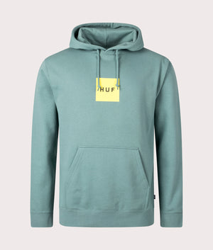 Set Box Hoodie in Sage by Huf. EQVVS Front Angle Shot.