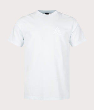 Set Triple Triangle T-Shirt in Powder Blue by Huf. EQVVS Front Angle Shot.