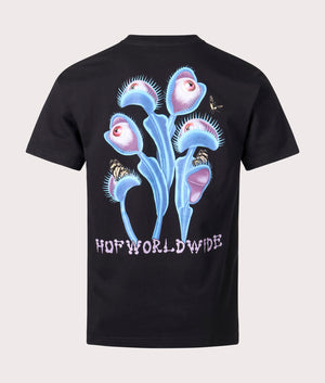 Fly Trap T-Shirt in Black by HUF. EQVVS Back Angle Shot.