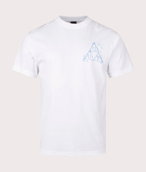 Wet & Wild T-Shirt in White by HUF. EQVVS Front Angle Shot.