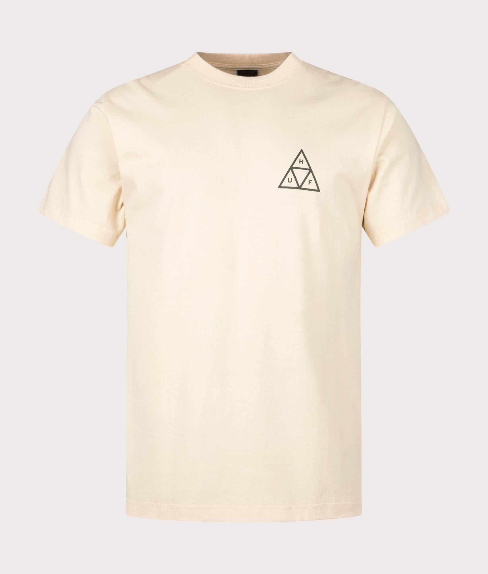 Set Triple Triangle T-Shirt in Wheat by Huf. EQVVS Front Angle Shot.