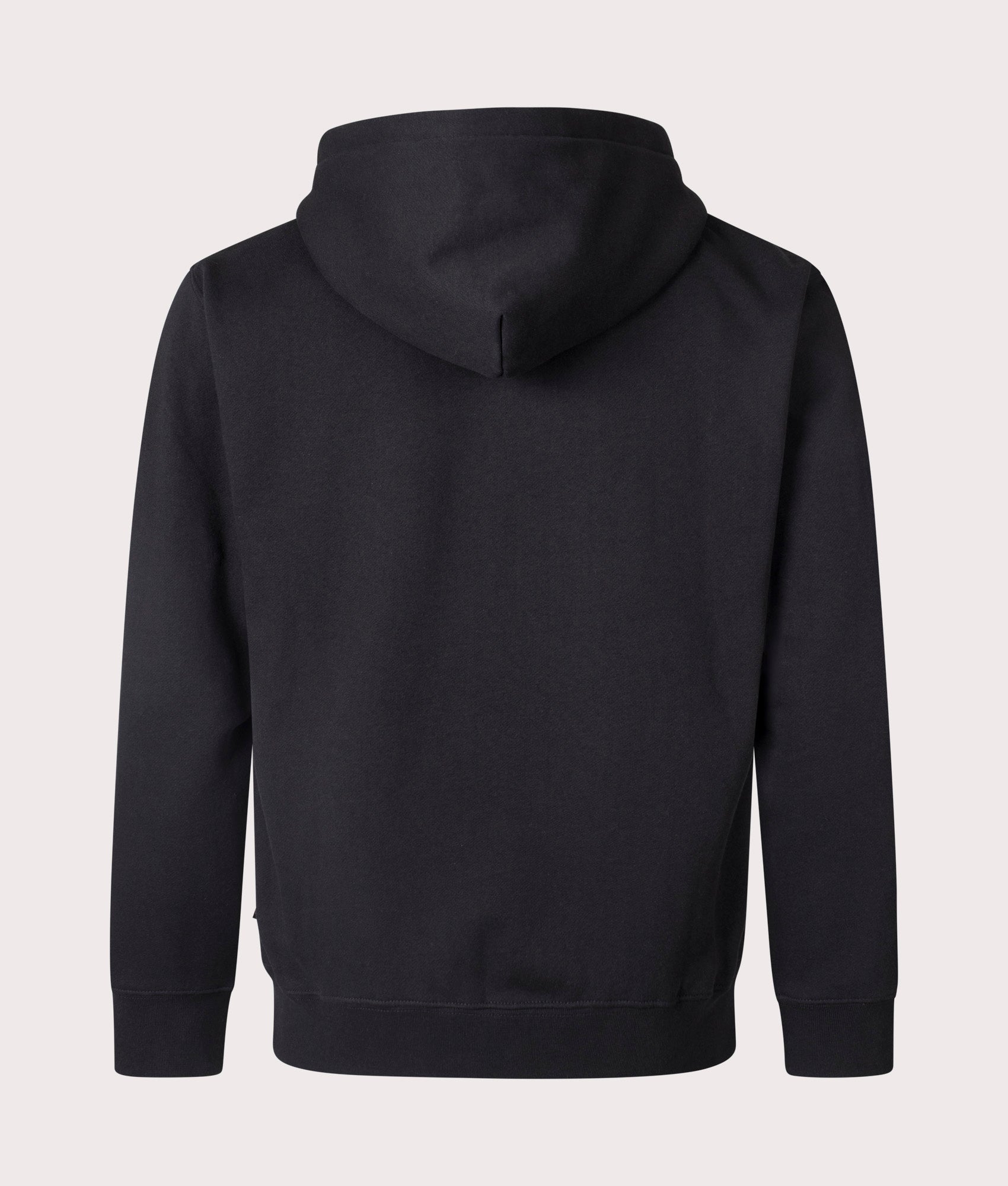 HUF Set Classic Logo Zip Through Hoodie in Black. Shot at EQVVS. Back shot 