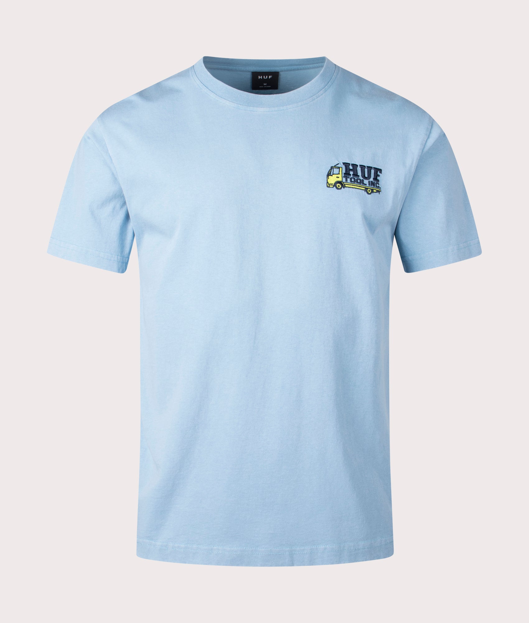 Huf, Tool Inc Washed T-Shirt, Ice Blue, Eqvvs Menswear, front shot angle