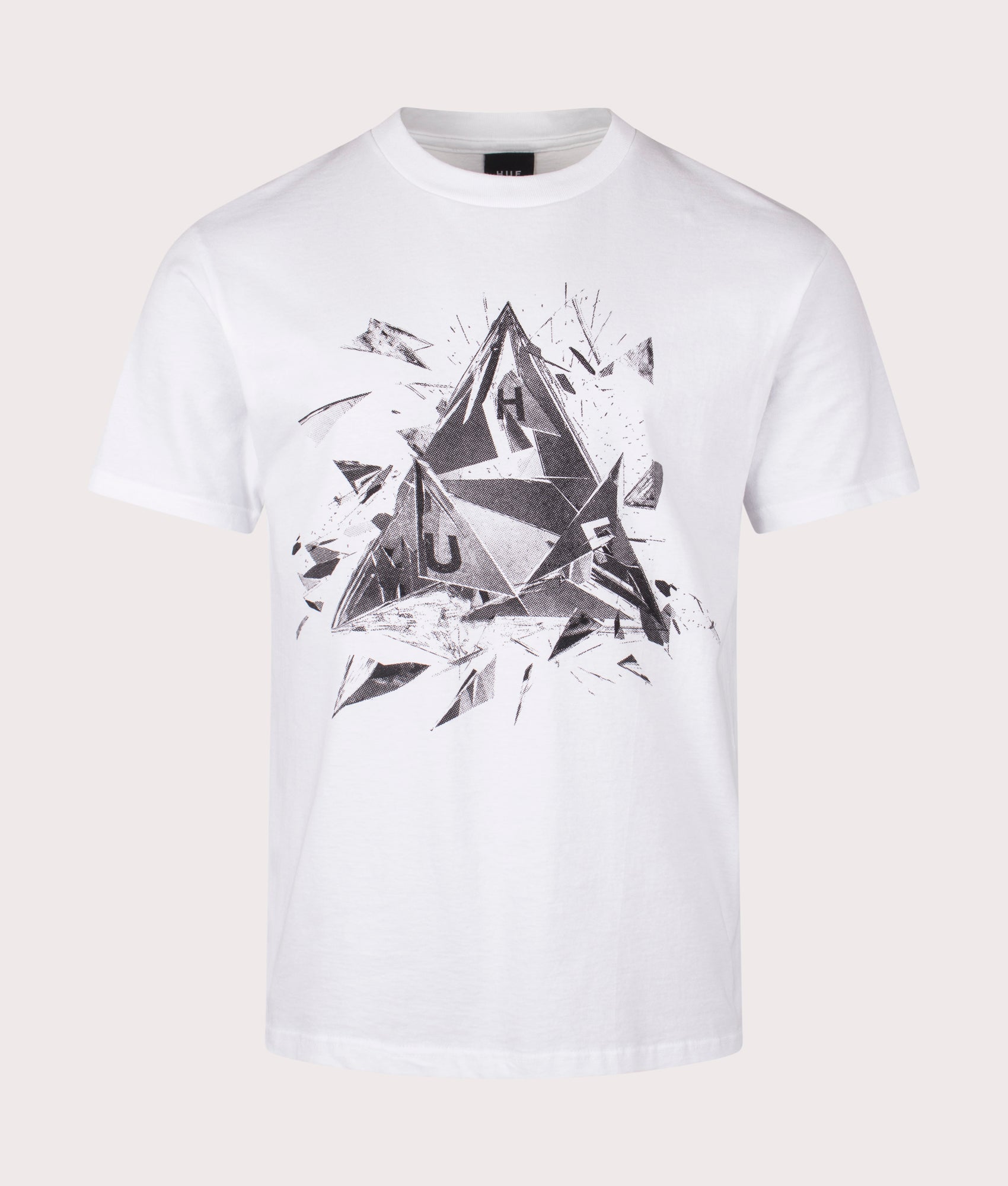 HUF Auto Glass T-Shirt in White. Shot at EQVVS. Front shot 