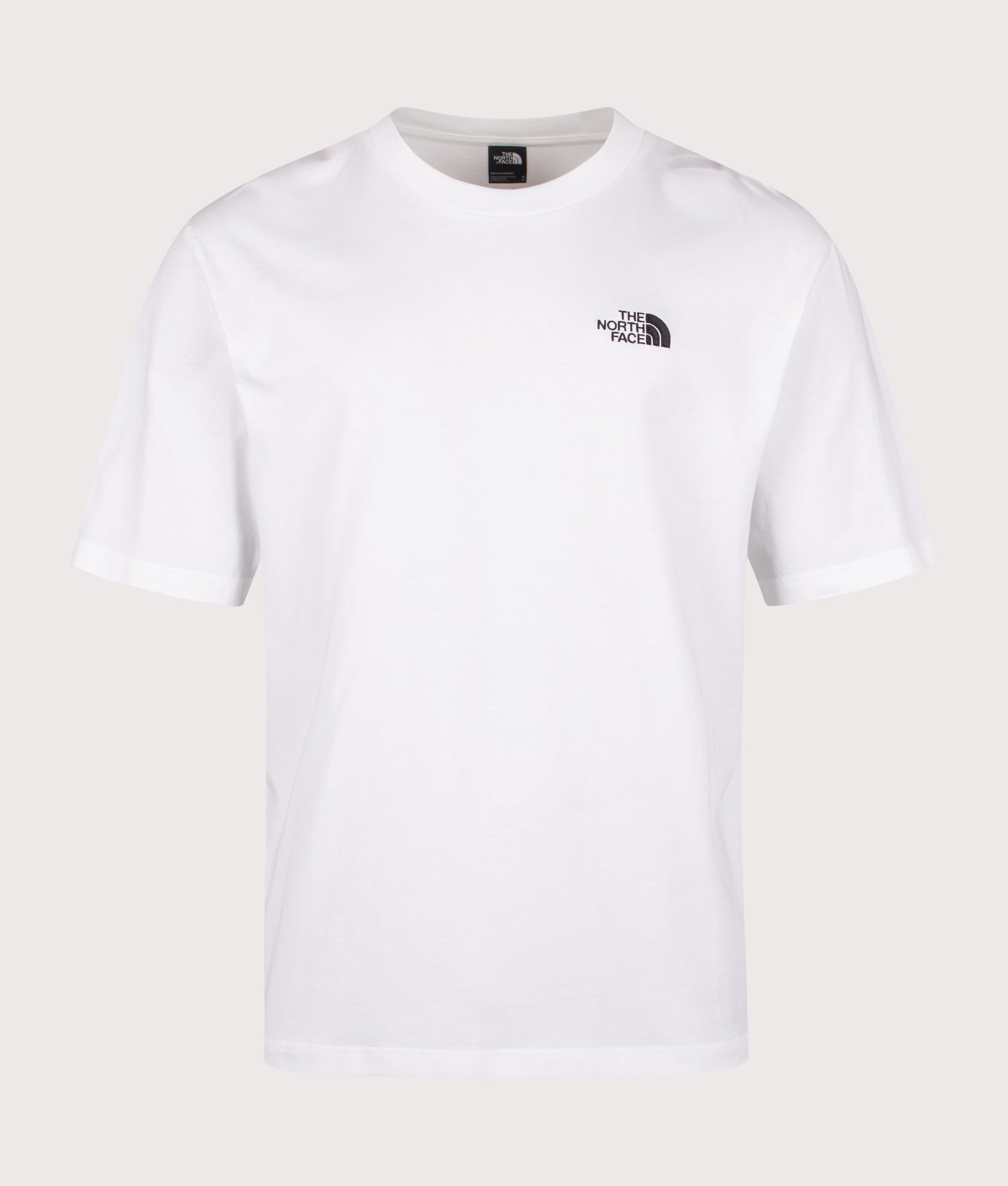 The North Face Essential Oversized T-Shirt in TNF White at EQVVS Menswear. Front shot.