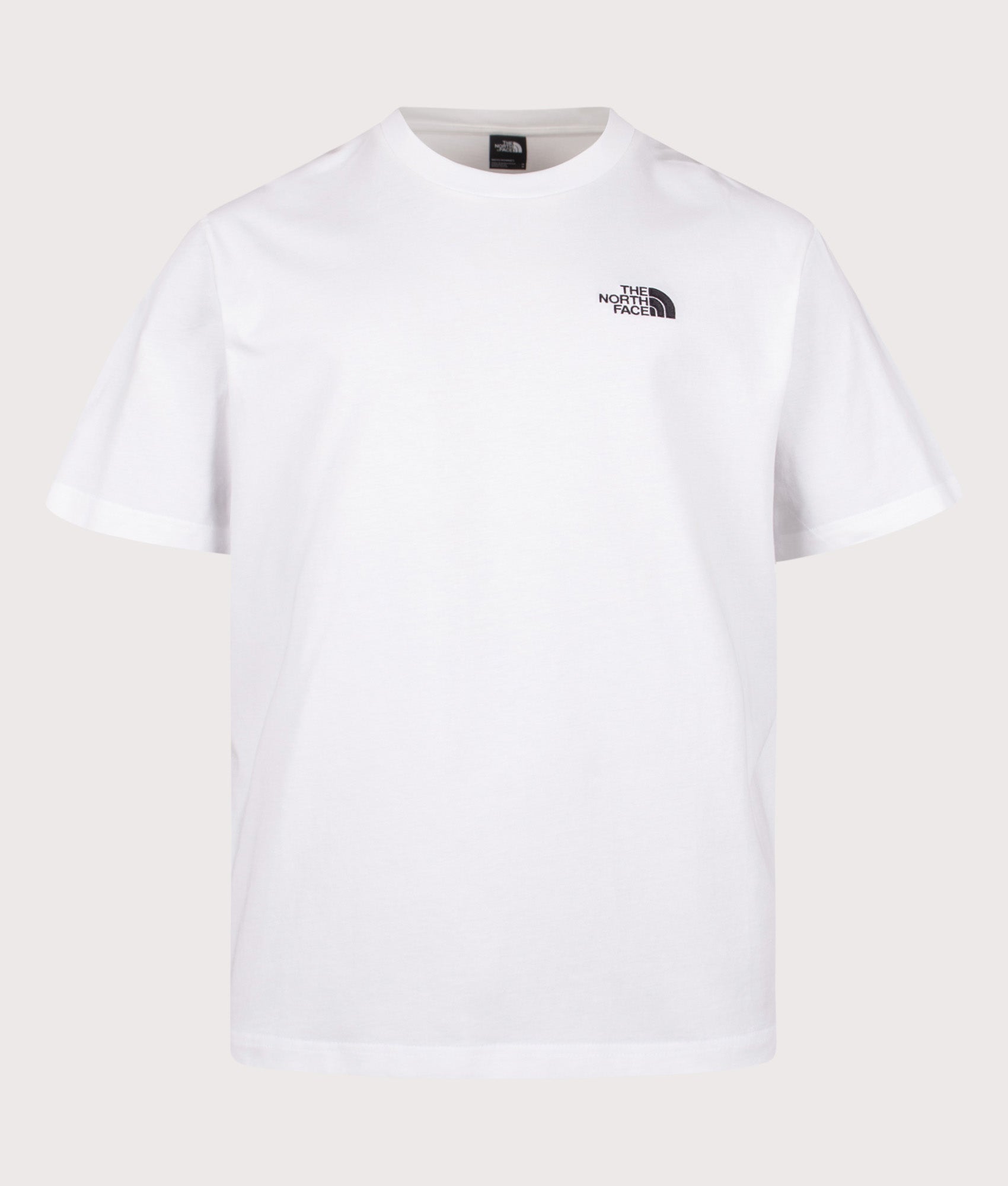 The North Face Essential Oversized T-Shirt in TNF White at EQVVS Menswear. Front shot.
