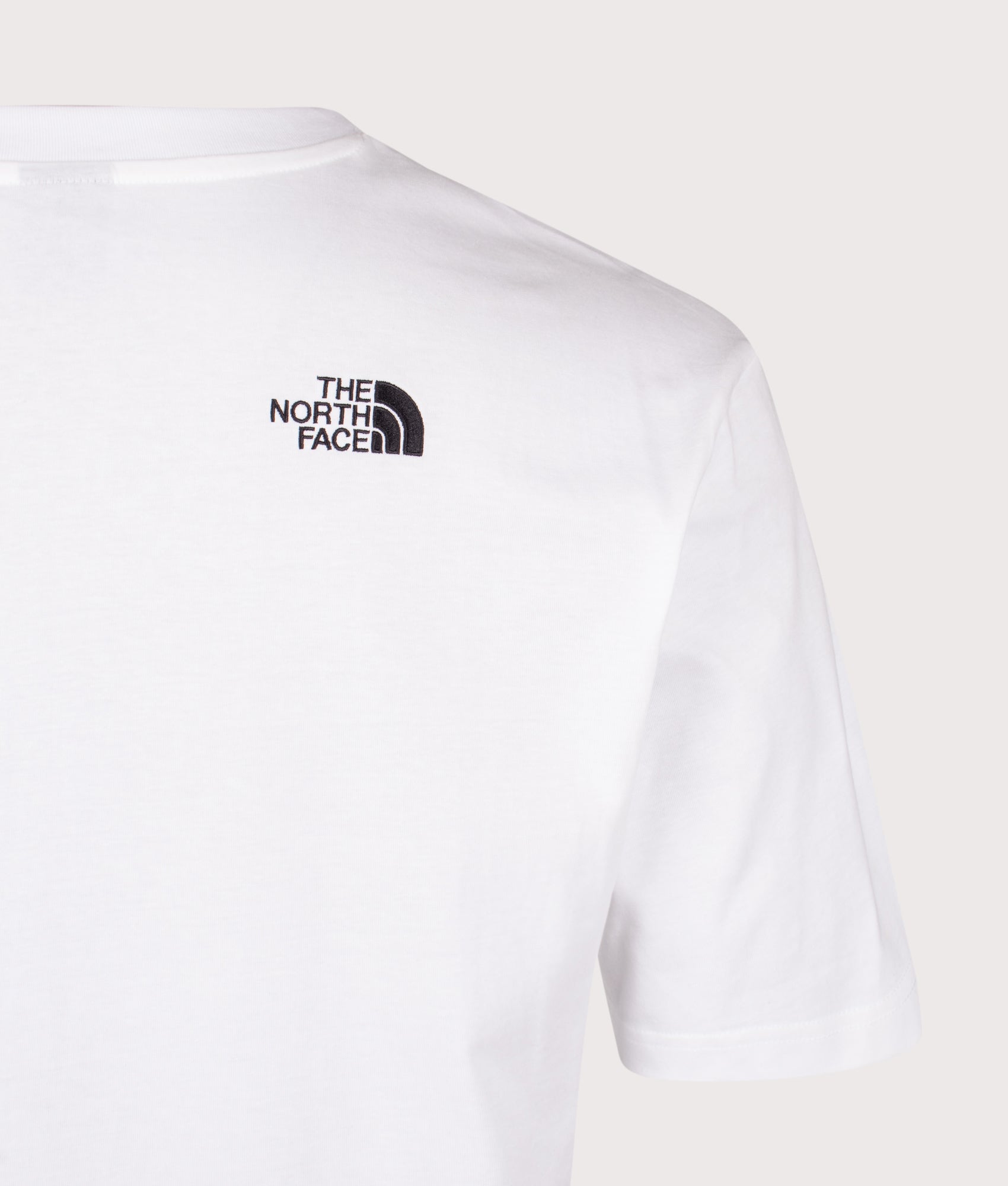 The North Face Essential Oversized T-Shirt in TNF White at EQVVS Menswear. Back detail shot.