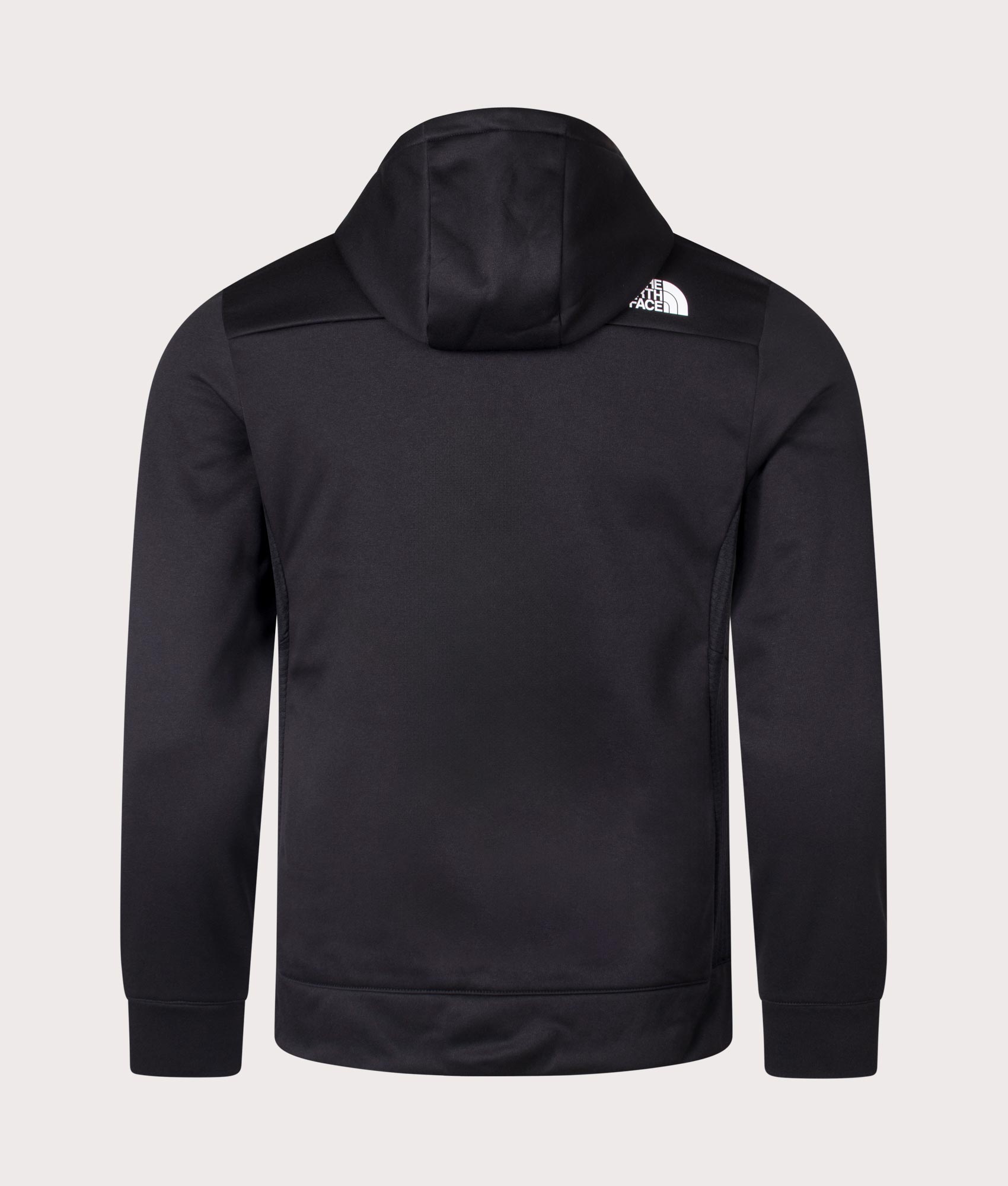The North Face Ma Full Zip Fleece Hoodie in Black. Back Shot at EQVVS.