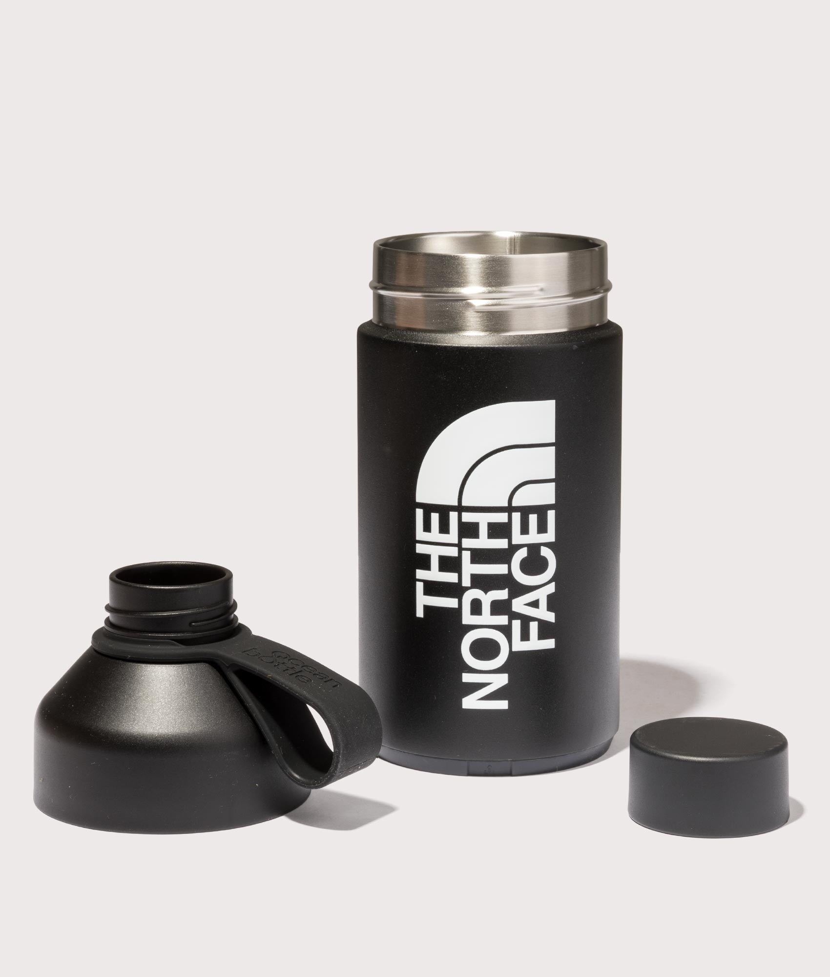 The North Face TNF Water Bottle 0.75L at EQVVS. Front parts Shot.