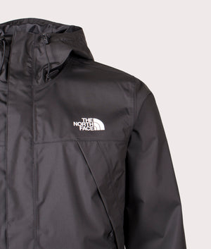 Antora Jacket by The North Face in TNF Black. Shot by EQVVS. Detail shot.