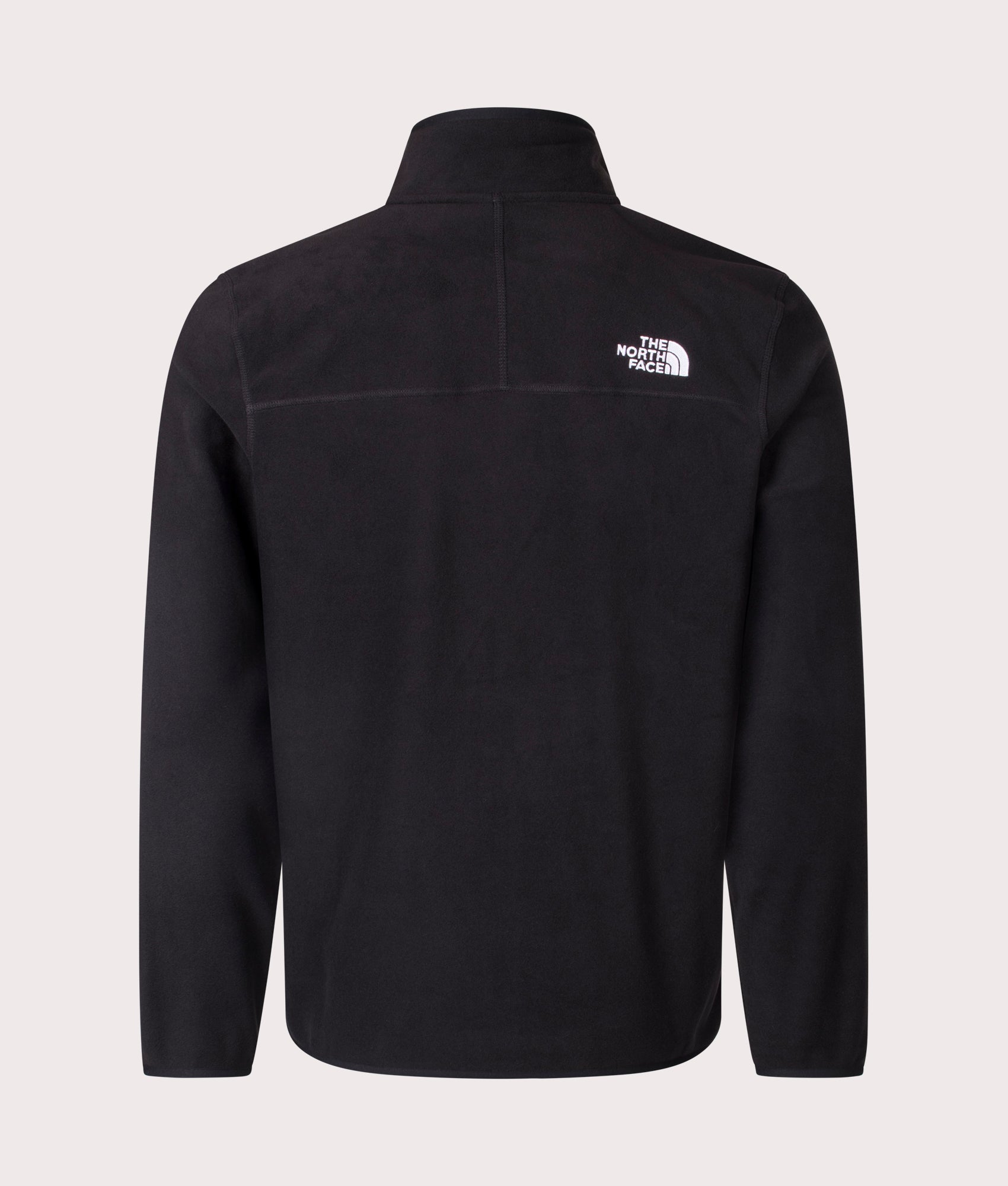 The North Face Quarter Zip 100 Glacier Fleece in Black at EQVVS. Back Shot.