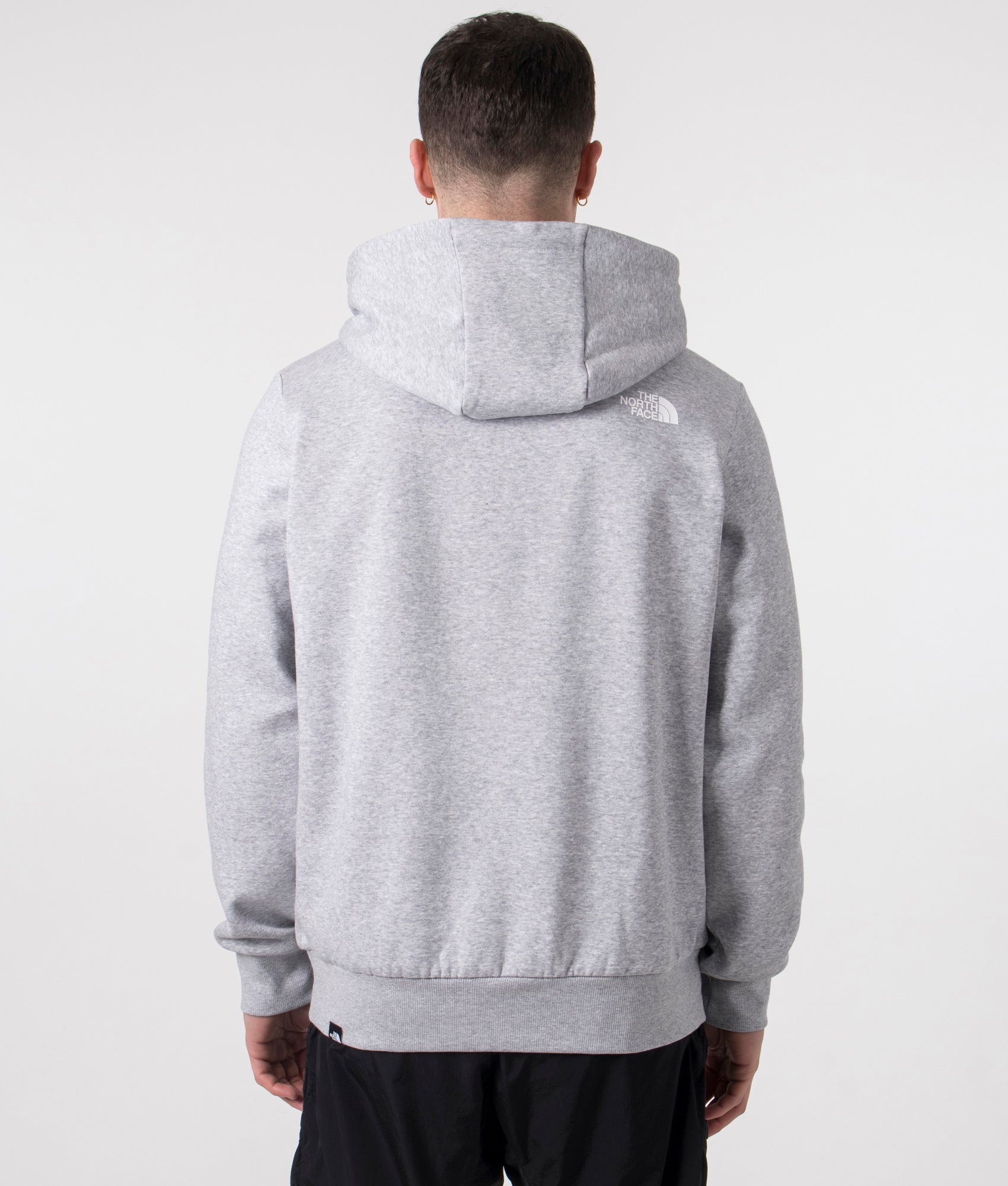 The North Face Simple Dome Hoodie in Grey Heather. Shot at EQVVS. Back shot. 