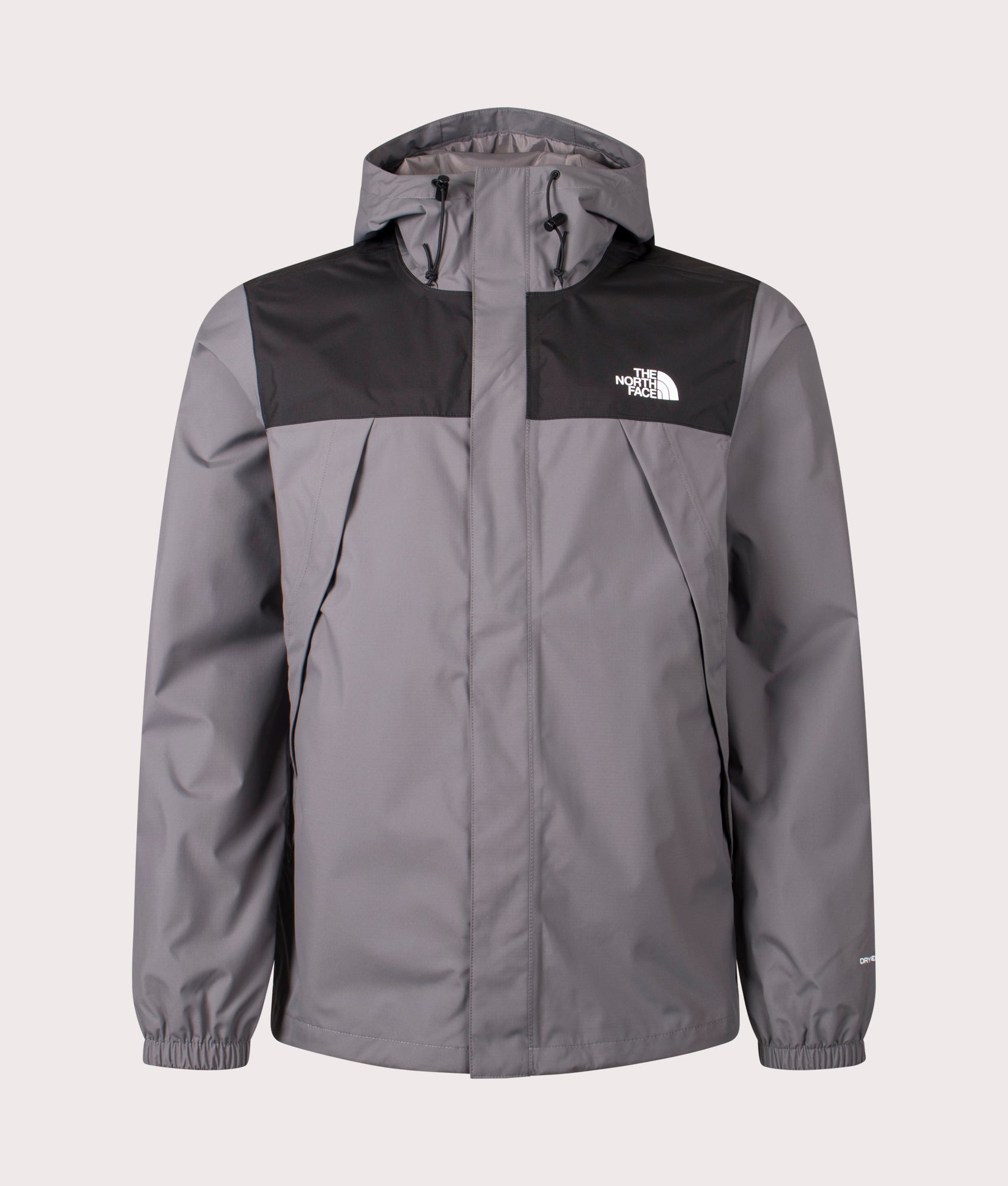 Antora Jacket by The North Face in Smoked Pearl. Shot by EQVVS. Front shot.