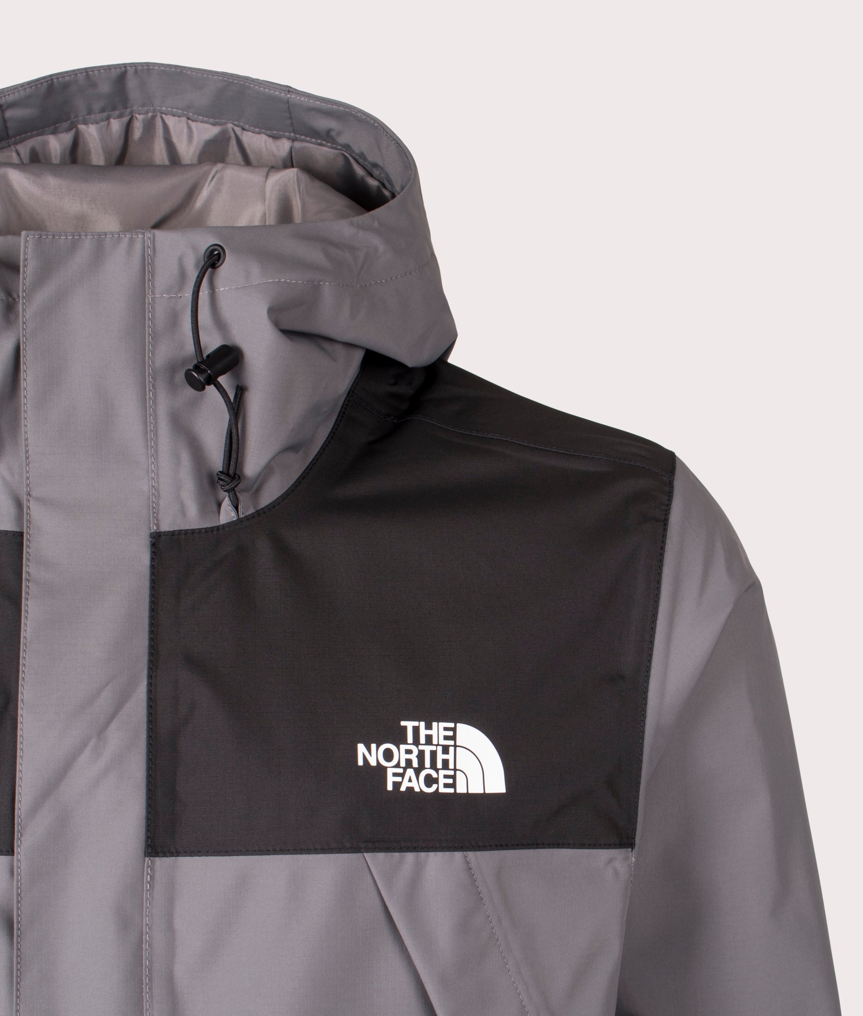 Antora Jacket by The North Face in Smoked Pearl. Shot by EQVVS. Detail shot.