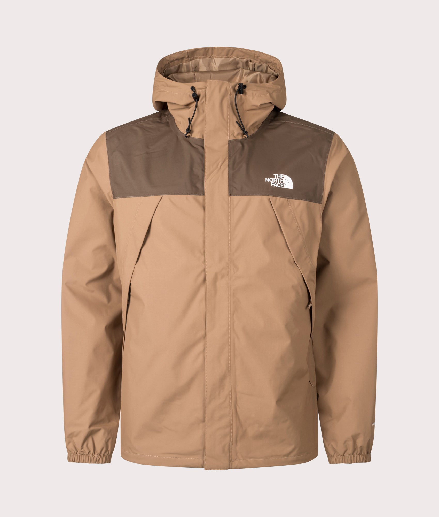 The North Face, Antora Jacket, Latte Smokey Brown, Eqvvs Menswear, front shot angle