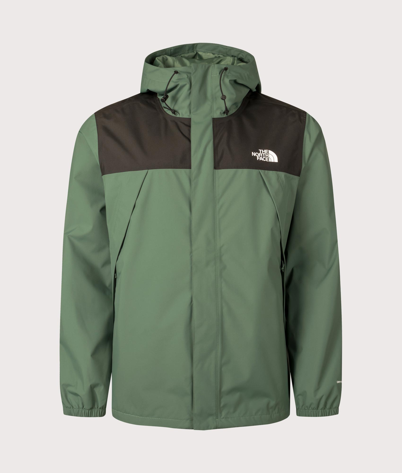 The North Face, Antora Jacket, Duck Green/TNF Black, Eqvvs Menswear, front shot angle