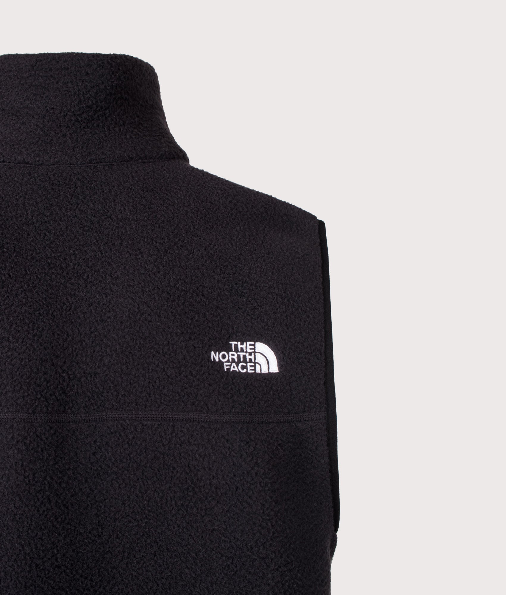 The North Face Regular Fit Yumiori Gilet  in TNF Black at EQVVS Menswear. Back detail shot.