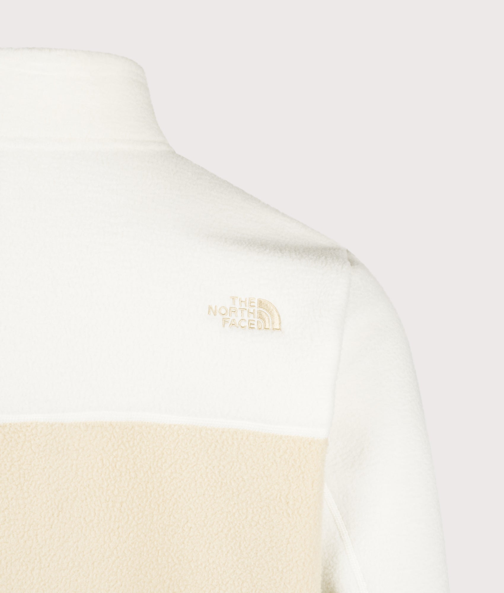 Yumiori Full Zip Fleece Sweatshirt by The North Face in Gravel. Shot by EQVVS. Back detail shot.