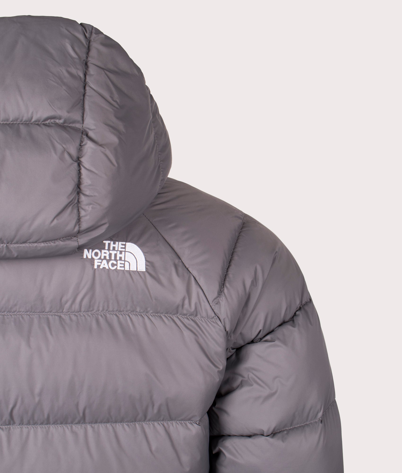 Hydrenalite Down Jacket in Smoked Pearl | The North Face | EQVVS | Back detail shot 