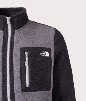 Yumiori Full Zip Fleece Sweatshirt by The North Face in Anthracite Grey. Shot by EQVVS. Detail shot.