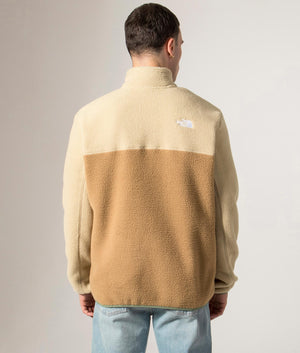 Yumiori Quarter Zip Sweatshirt in Utility Brown/Khaki Stone/Bark Mist | The North Face | Shot at EQVVS | Back model shot 