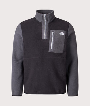Yumiori Quarter Zip Fleece Sweatshirt in TNF Black/Asphalt Grey/Monument Grey  | The North Face | EQVVS | Front shot 