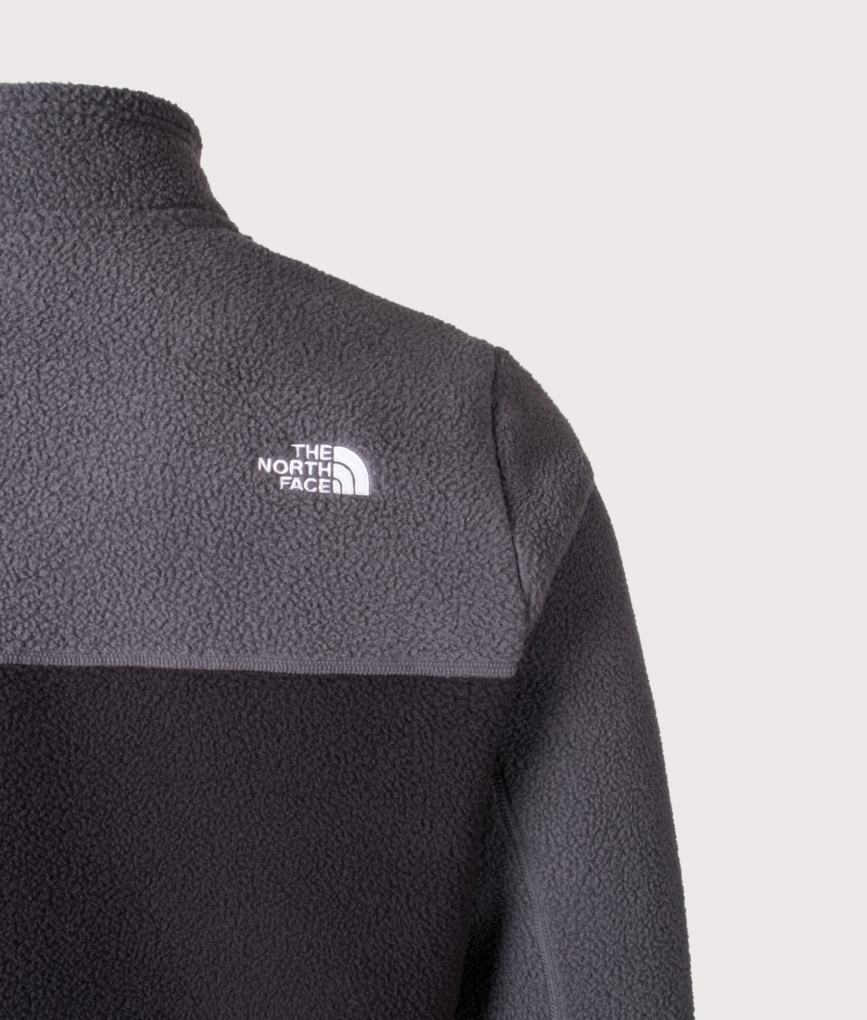 Yumiori Quarter Zip Fleece Sweatshirt in TNF Black/Asphalt Grey/Monument Grey  | The North Face | EQVVS | Back detail shot 