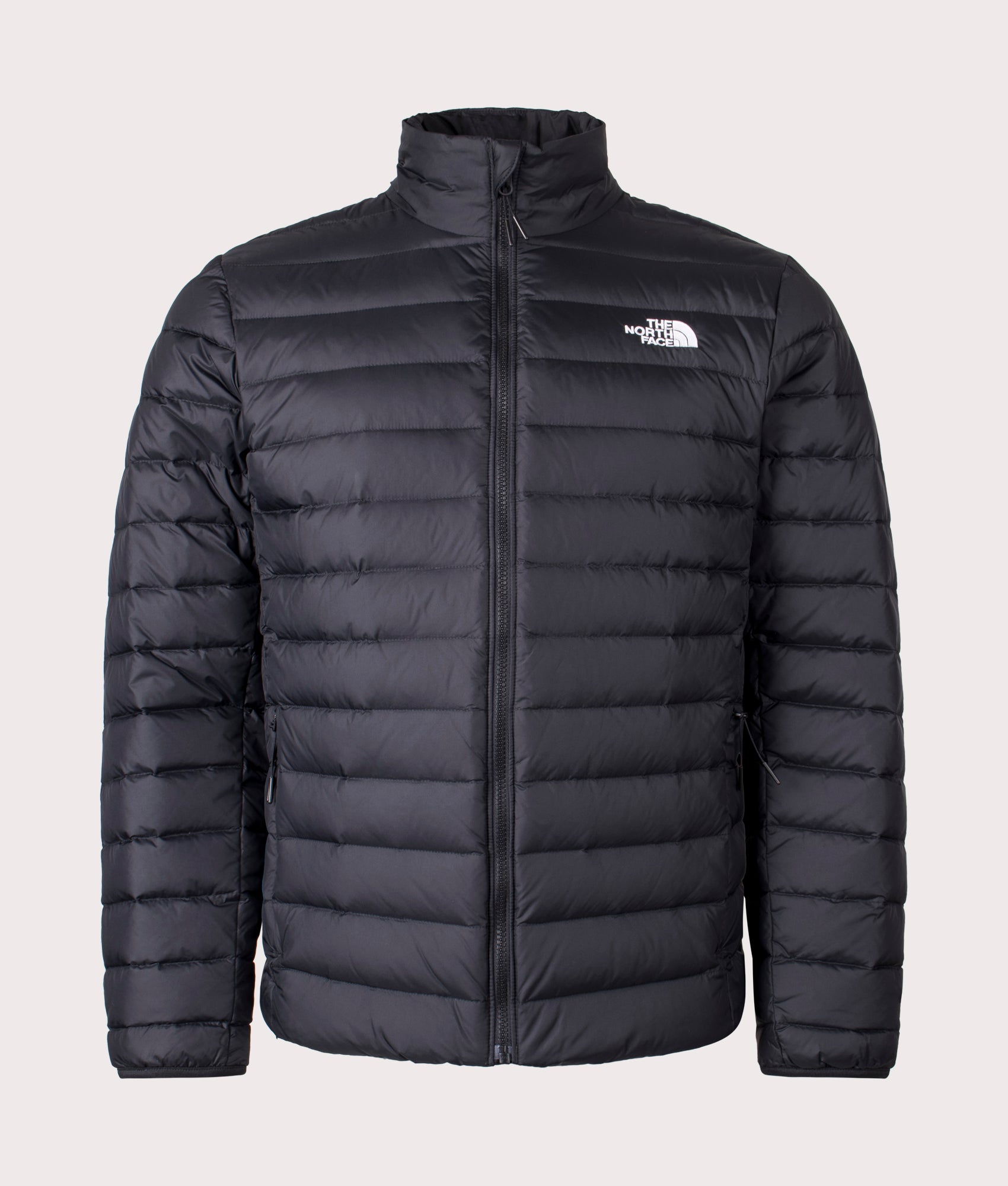 The North Face Classic Down Jacket in TNF Black at EQVVS Menswear. Front shot.