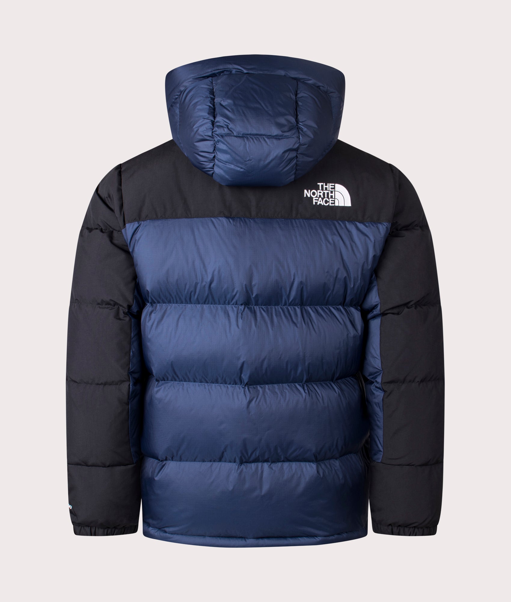 The North Face Himalayan Down Parka in Summit Navy/TNF Black at EQVVS Menswear. Back shot.
