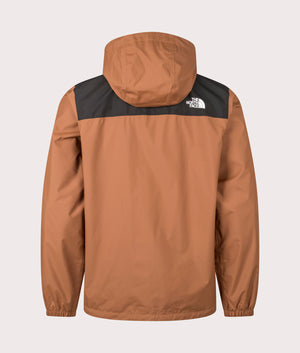 The North Face Antora Jacket in Burnt Umber/TNF Black at EQVVS Menswear. Back shot. 